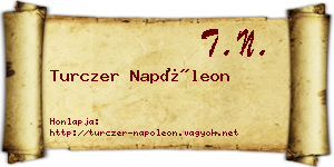 Turczer Napóleon névjegykártya